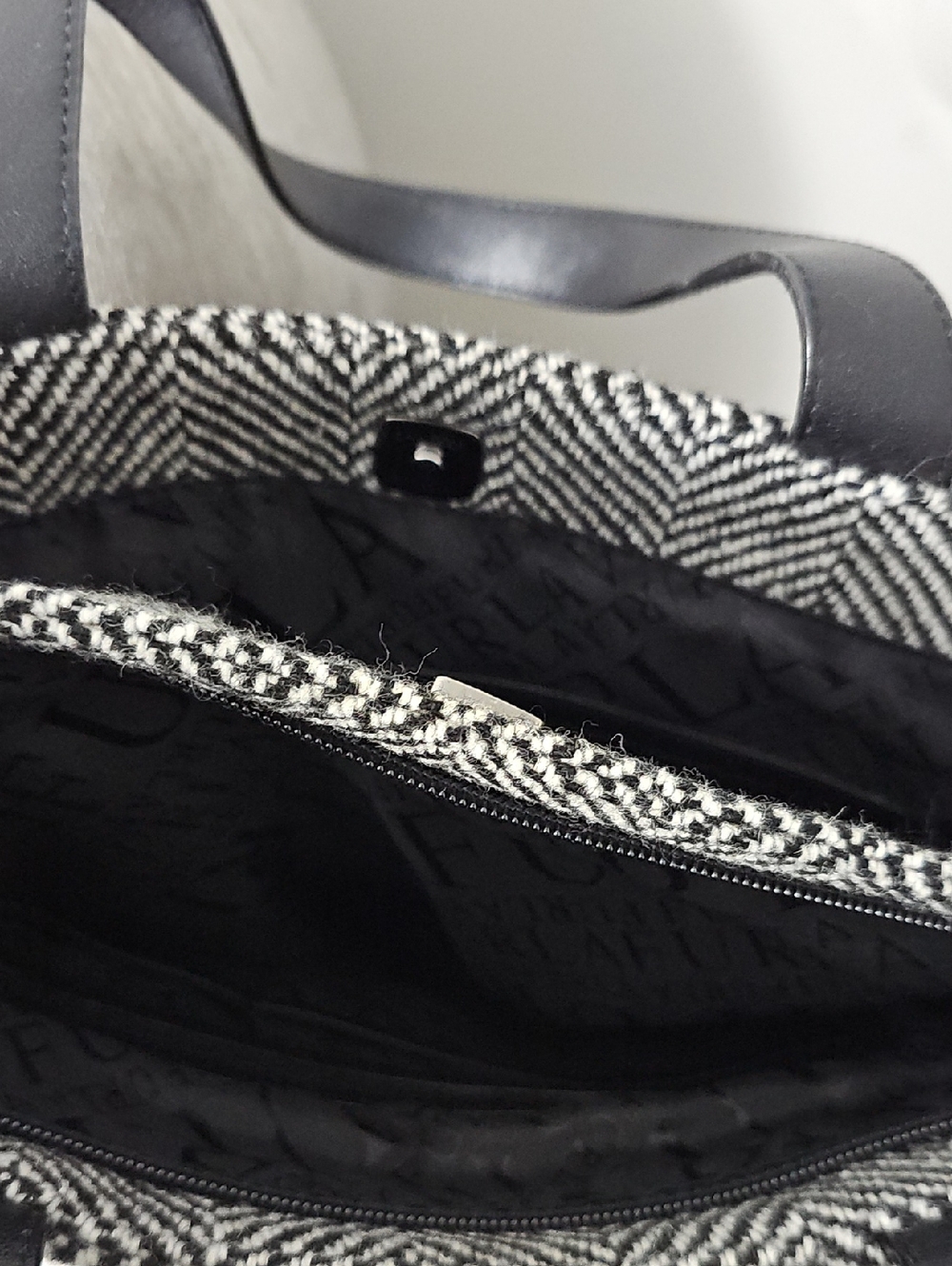 Furla Herringbone Tweed 2-way Tote Bag - Picture 11 of 16